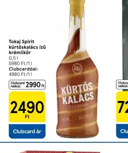 Tesco Tokaj Spirit kürtőskalács krémilikőr ajánlat