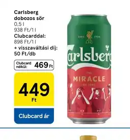 Tesco Carlsberg dobozos sör ajánlat