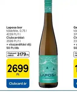 Tesco Laposa bor ajánlat