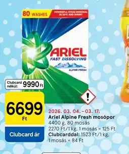 Tesco ARIEL Alpine Fresh mospor ajánlat