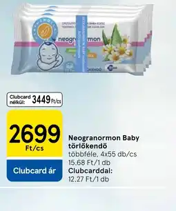 Tesco Neogranormon Baby törlőkendő ajánlat