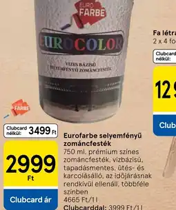 Tesco Eurofarbe selyemfényű zománcfesték ajánlat