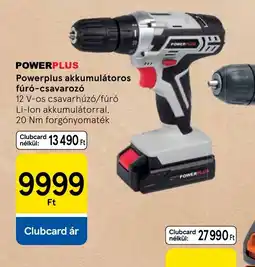 Tesco POWERPLUS akkumulátoros fúr ajánlat