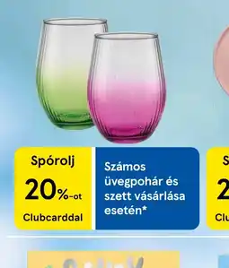 Tesco Üvegpohár és szett ajánlat