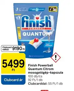Tesco Finish Powerball Quantum Citrom mosogatógép-kapszula ajánlat