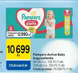 Tesco Pampers Active Baby bugyipelenka ajánlat