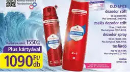 PlusMarket OLD SPICE dezodor és tusfürdő ajánlat