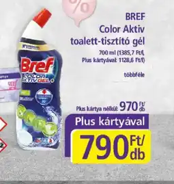 PlusMarket BREF Color Aktiv toalett-tisztít gél ajánlat