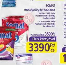 PlusMarket SOMAT mosogatgép-kapszula ajánlat