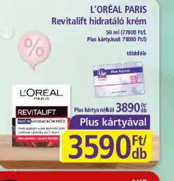 PlusMarket L'ORÉAL PARIS Revitalift hidratál krém ajánlat