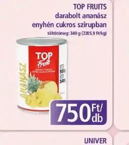 PlusMarket TOP FRUITS darabolt ananász ajánlat