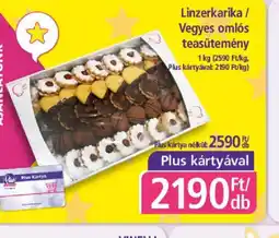 PlusMarket Linzerkarika Vegyes teasütemény ajánlat