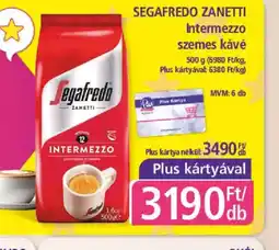 PlusMarket SEGAFREDO ZANETTI Intermezzo szemes kávé ajánlat