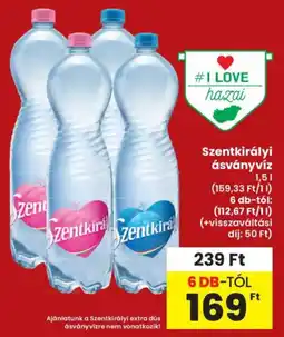 Interspar Szentkirályi ásványvíz ajánlat