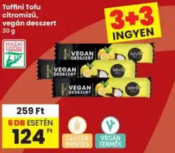 Interspar Toffini Tofu citromízű, vegán desszert ajánlat
