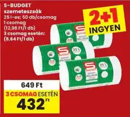 Interspar S-BUDGET szemeteszsák ajánlat