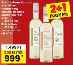 Interspar Szent István Korona Irsai Olivér, Chardonnay, Sauvignon Blanc ajánlat