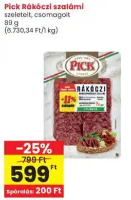 Interspar Pick Rákóczi szalámi ajánlat