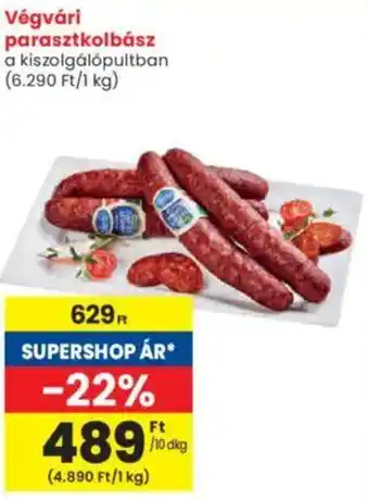 Interspar Végvári parasztkolbász ajánlat
