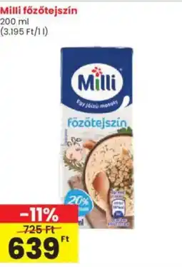 Interspar Milli főzőtejszín ajánlat