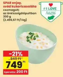Interspar SPAR enjoy. svéd kukoricasaláta ajánlat