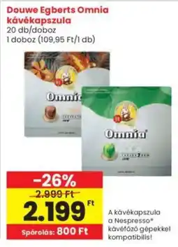 Interspar Douwe Egberts Omnia kávékapszula ajánlat