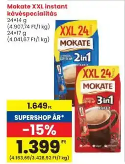 Interspar Mokate XXL instant kávéspecialitás ajánlat
