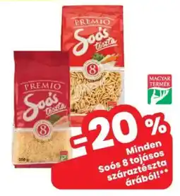 Interspar Minden Soós 8 tojásos száraztészta ajánlat