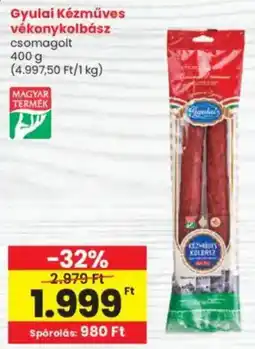 Interspar Gyulai Kézműves vékonykolbász ajánlat