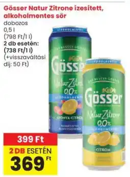 Interspar Gösser Natur Zitrone ízesített, alkoholmentes sör ajánlat