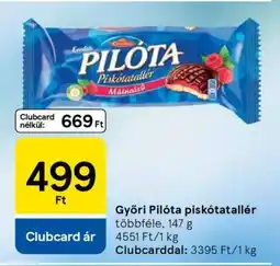 Tesco Győri Pilóta piskótatallér ajánlat