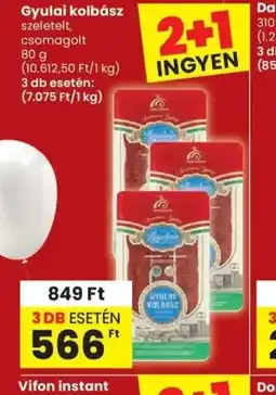 Spar Gyulai kolbász ajánlat