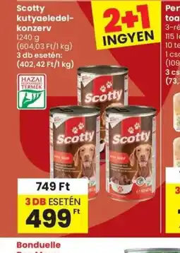 Spar Scotty kutyaeledel-konzerv ajánlat