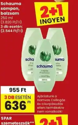 Spar Schauma sampon, balzsam ajánlat