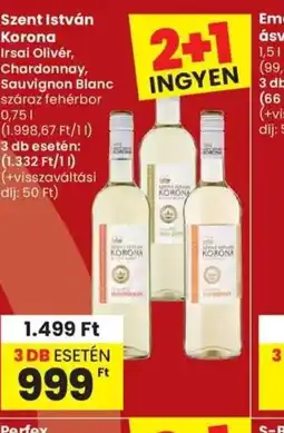 Spar Szent István Korona fehérbor ajánlat