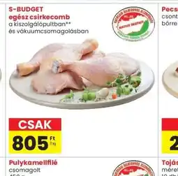 Spar S-BUDGET egész csirkecomb ajánlat