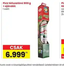 Spar PICK téliszalámi + ajándék ajánlat