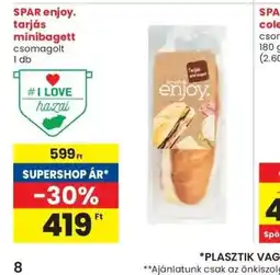 Spar SPAR enjoy. tarjás minibagett ajánlat