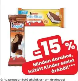 Spar KINDER szelet ajánlat