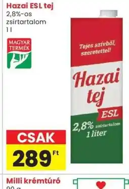 Spar Hazai ESL tej ajánlat