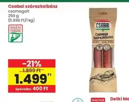 Spar Csabai szárazkolbász ajánlat