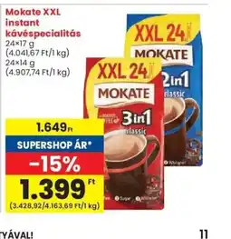 Spar Mokate XXL instant kávé ajánlat