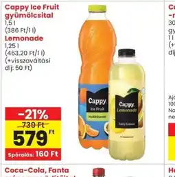 Spar Cappy Ice Fruit gyümölcsital ajánlat