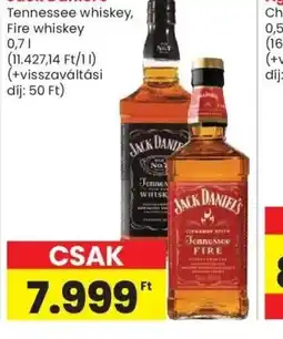 Spar Jack Daniel's Tennessee whiskey ajánlat