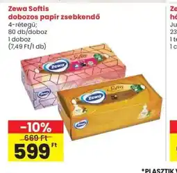 Spar Zewa Softis papír zsebkendő ajánlat
