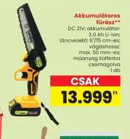 Spar Akkumulátoros fűrész ajánlat