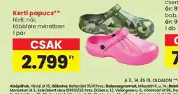 Spar Kerti papucs ajánlat