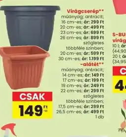 Spar Virágcserép ajánlat