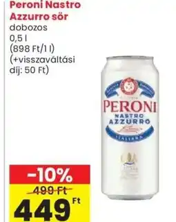 Spar Peroni Nastro Azzurro sör ajánlat