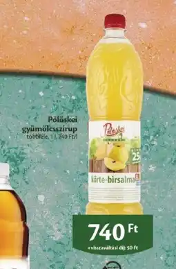 EcoFamily Pölöskei gyümölcsszirup ajánlat